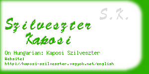 szilveszter kaposi business card